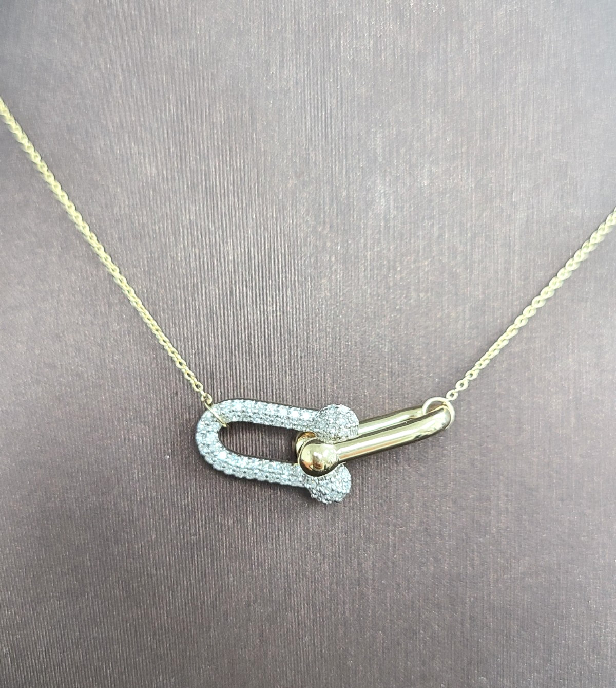 Deal! 0.40CT Natural Diamonds Pendant Necklace 14K Yellow Gold with Chain 17″