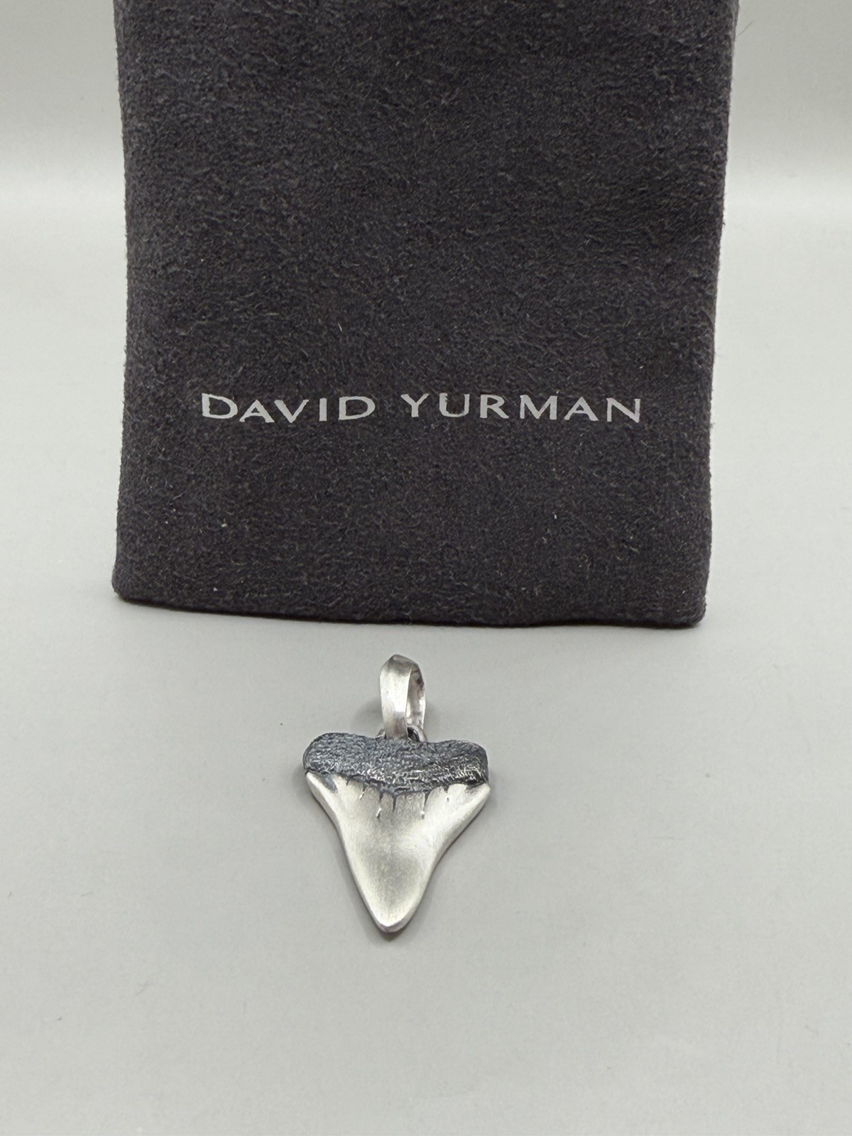 David Yurman Sterling Silver Shark tooth 25mm Amulet Pendant