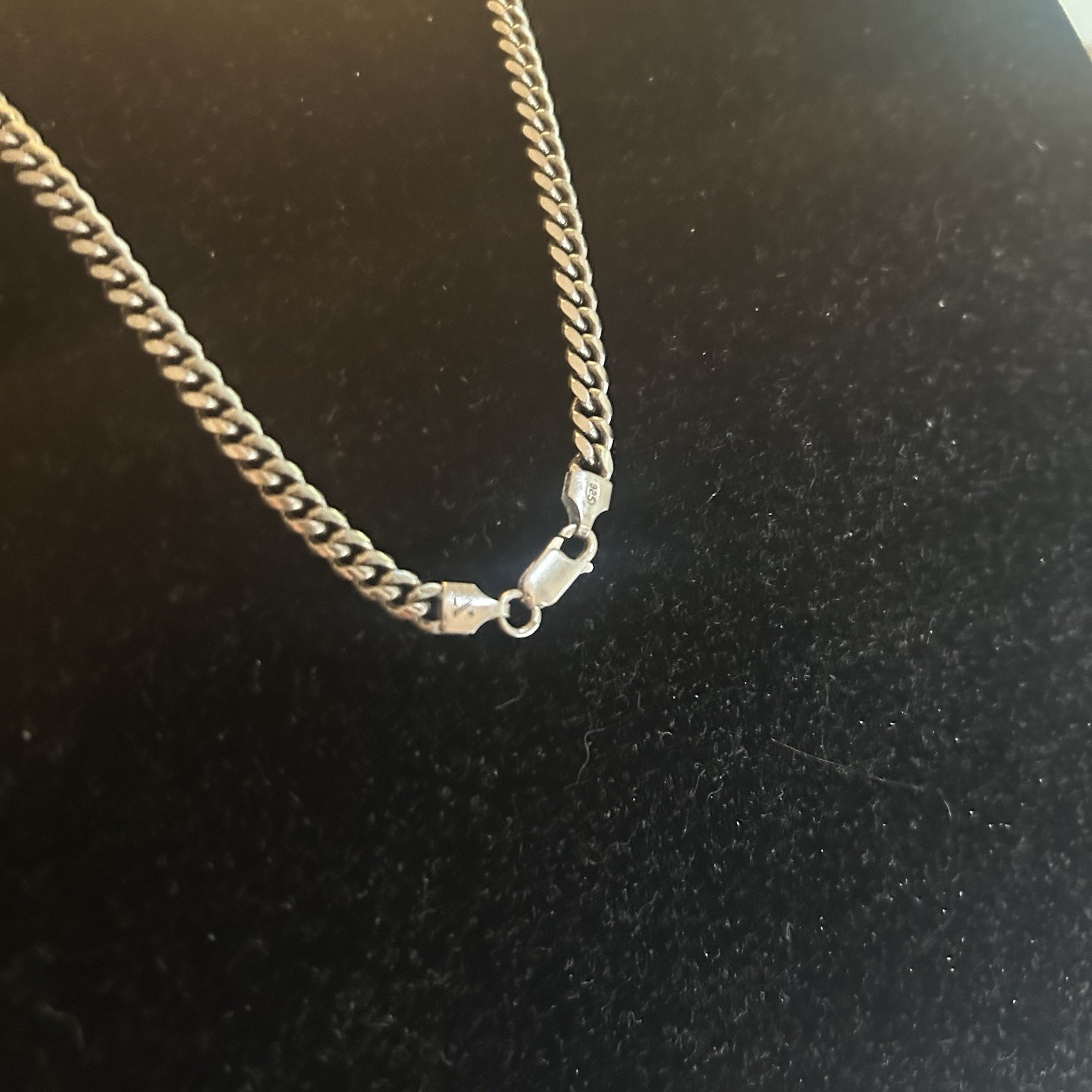 Sterling Silver Mark 925 Mark “X”Curb Chain/Cuban Link Chain. 22’L Italy