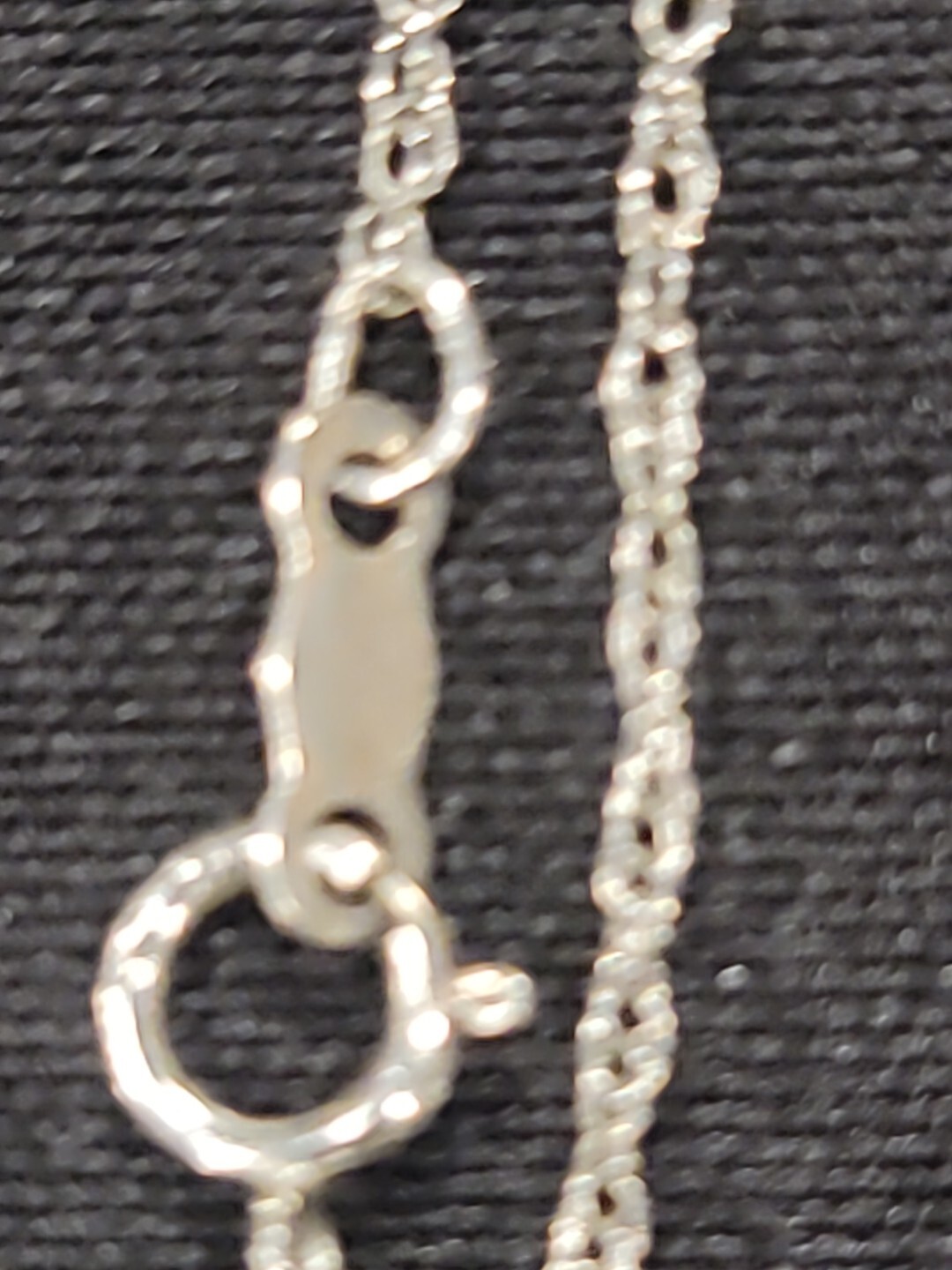 Necklace Real Diamond Chip 925 Sterling Silver Unknown NVC Symbol on 18″ Chain