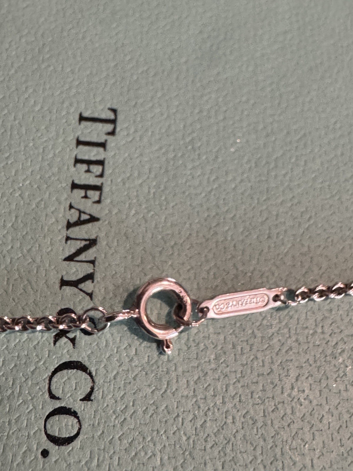 Tiffany Double Heart Charm Necklace Vintage Y2K Silver 925