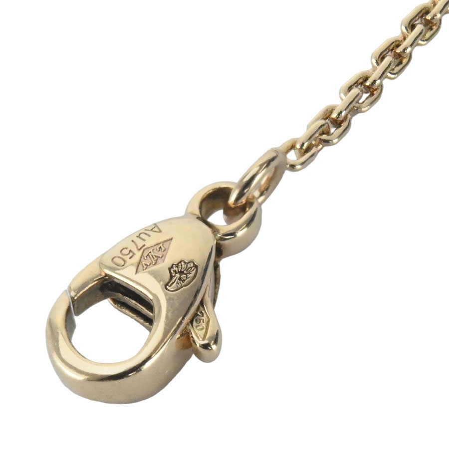 Louis Vuitton Idylle Blossom LV Pendant Necklace K18 Yellow Gold Diamond 40cm