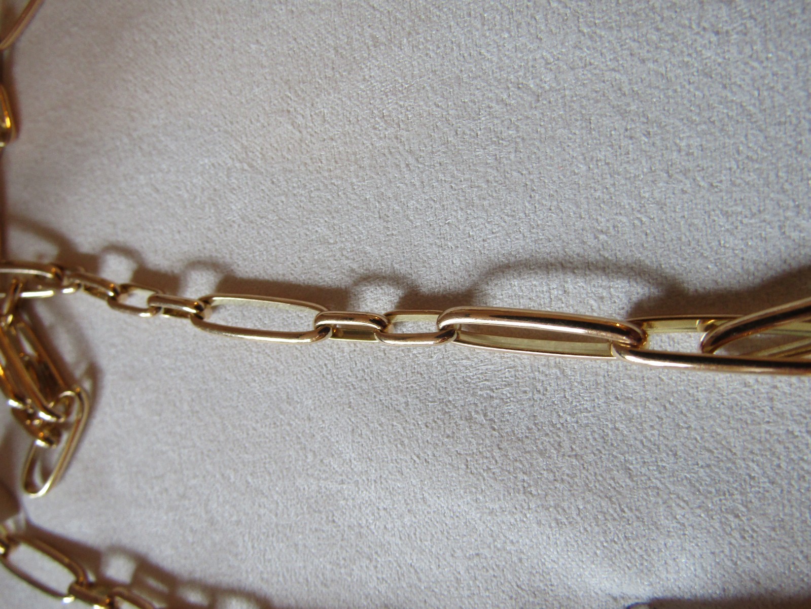 18K Solid Italian Yellow gold Chain cable Necklace 34″ Blue Nile $11,050. Retail
