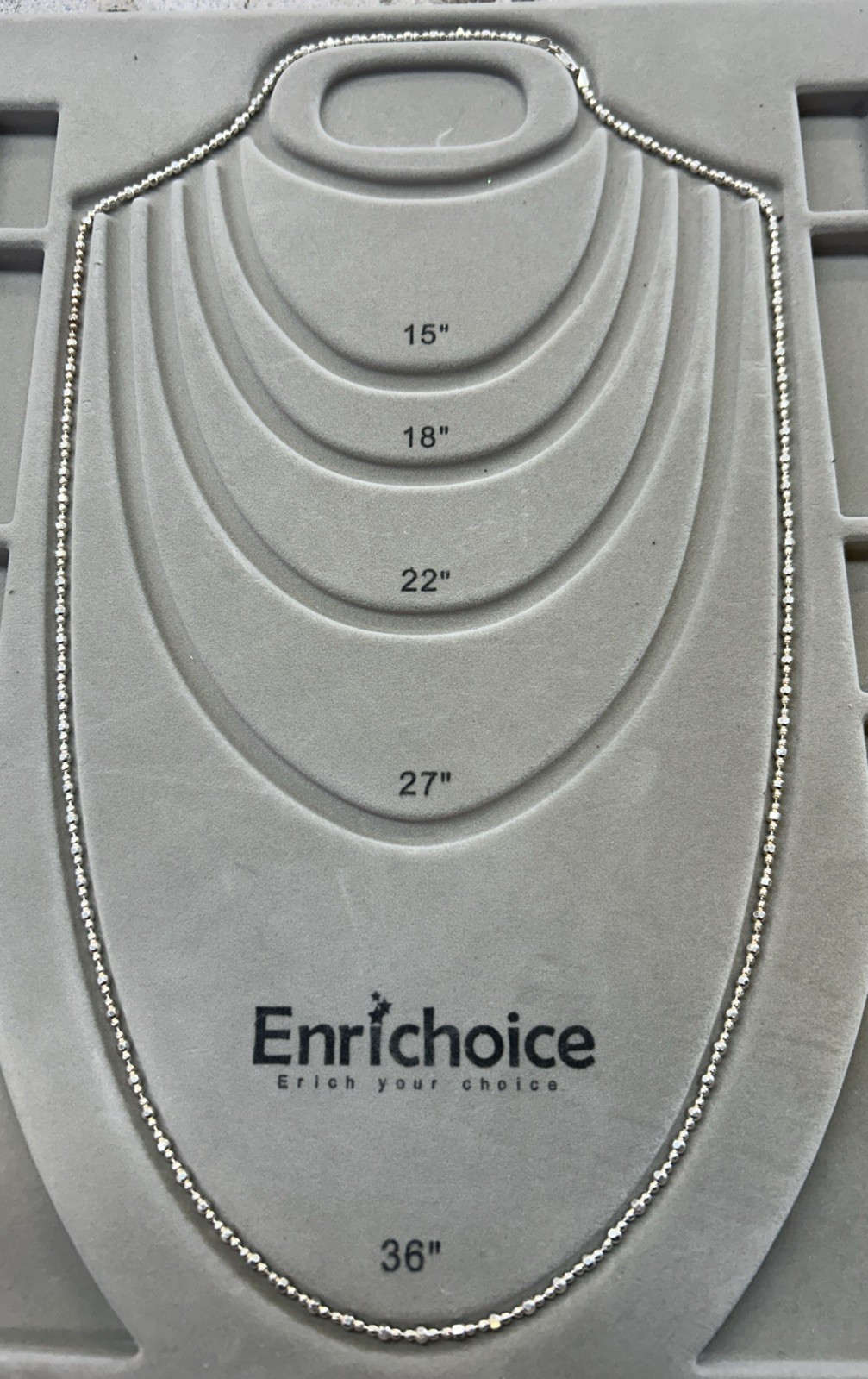 SILVER .925 36IN 24 GRAMS Diamond Cut Beaded NECKLACE