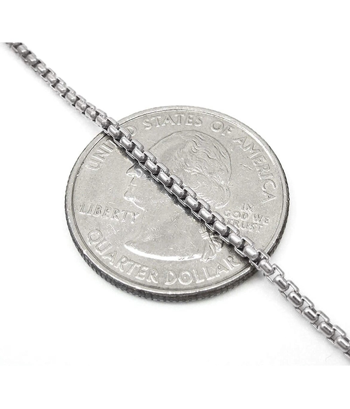 Solid 925 Sterling Silver Italian Round Box Chain Necklace Italian Made UNISEX