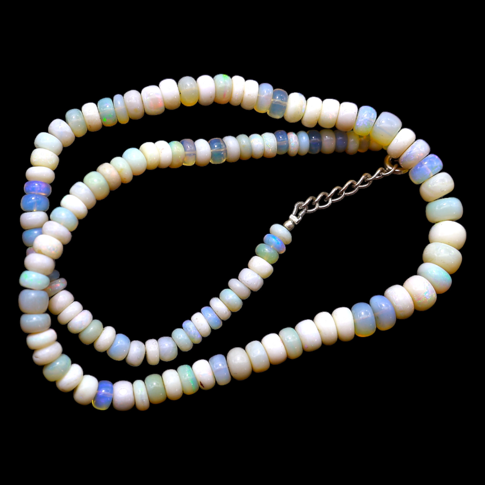 Smooth 5X8 MM Fire Opal Beaded Not Applicable Rondelle Daughter New Necklace
