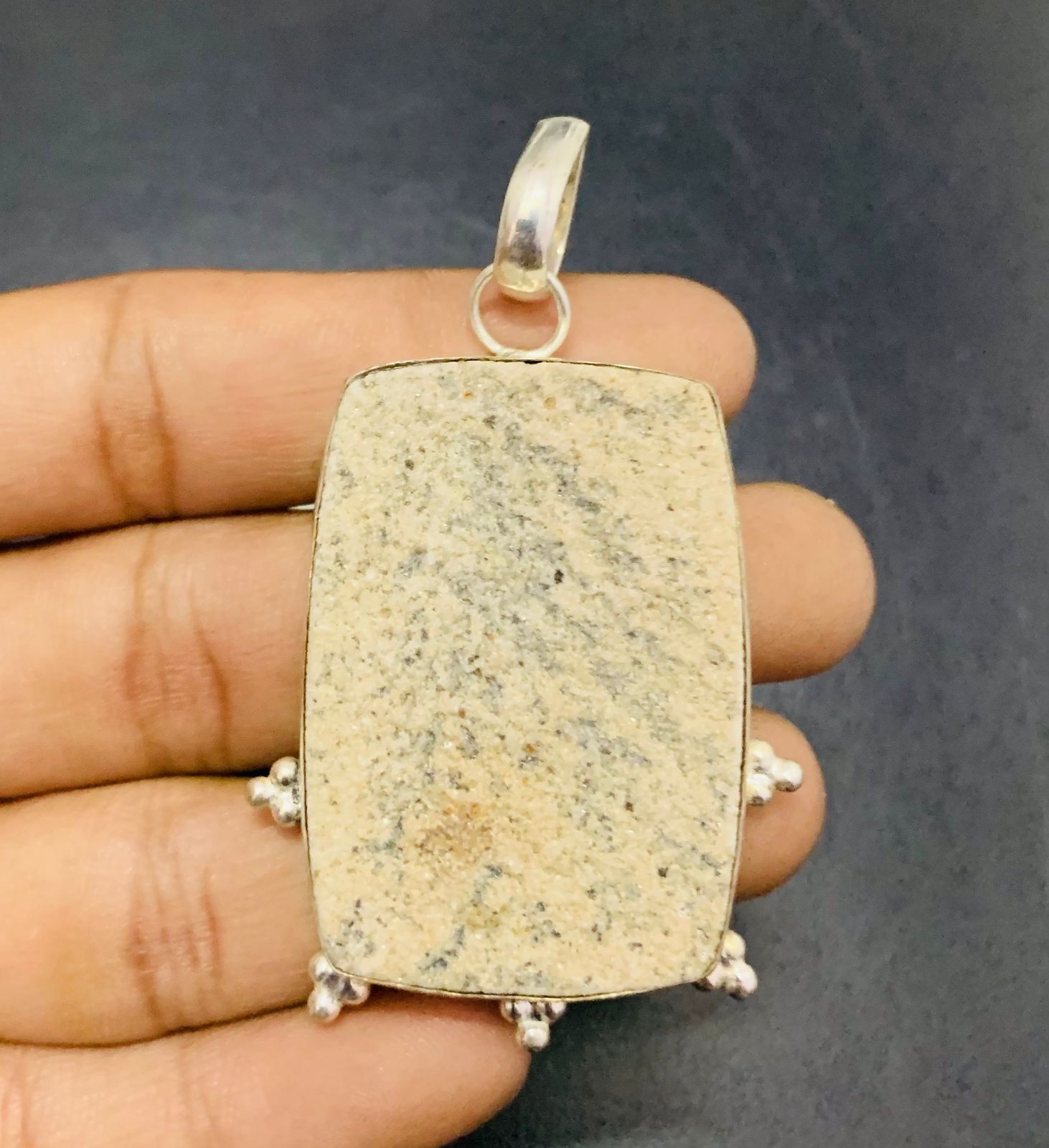 German Dendrite Gemstone 925 Sterling Silver Handmade Pendant Jewelry Gift For