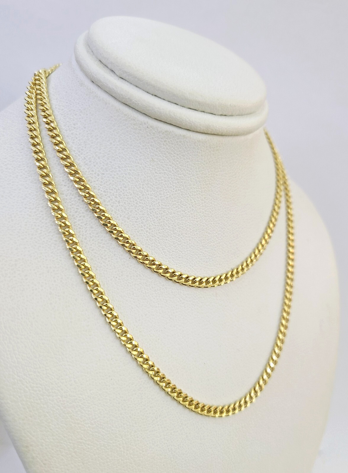 14k Gold Chain Miami Cuban Link Necklace 22 Inch 2.5mm REAL 14kt Yellow Gold