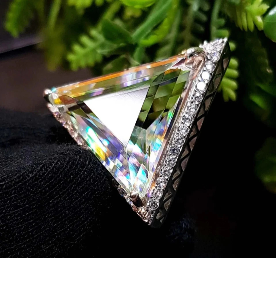 59.65 Ct Trillion Certified Natural Mystic 925 Solid Silver Pendant Loose Gems 5
