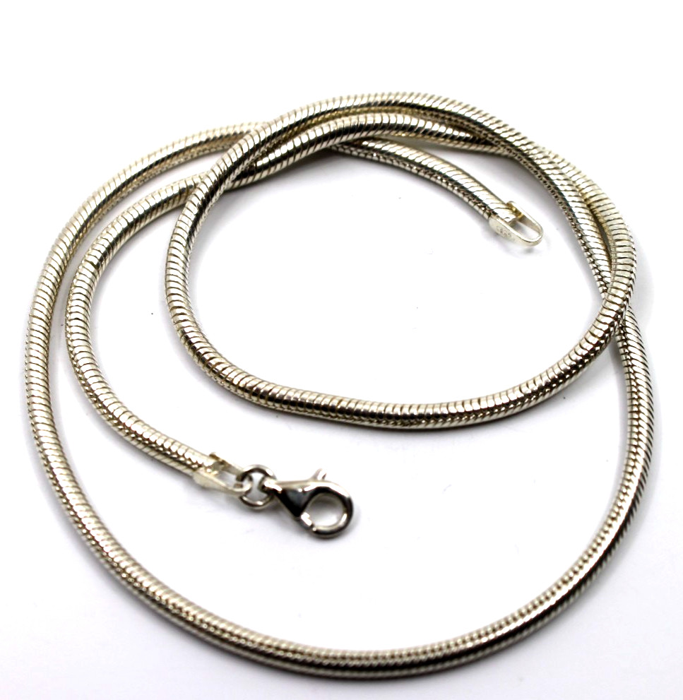 Sterling Silver Snake Chain Necklace 16″in 2.5mm Thick
