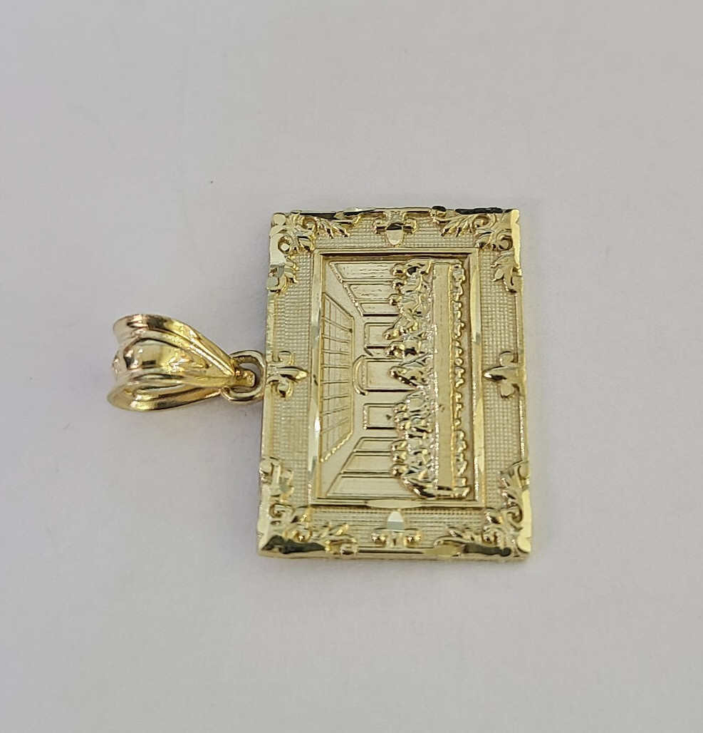 10k Last Supper Charm Pendant REAL 10Kt Yellow Gold Genuine