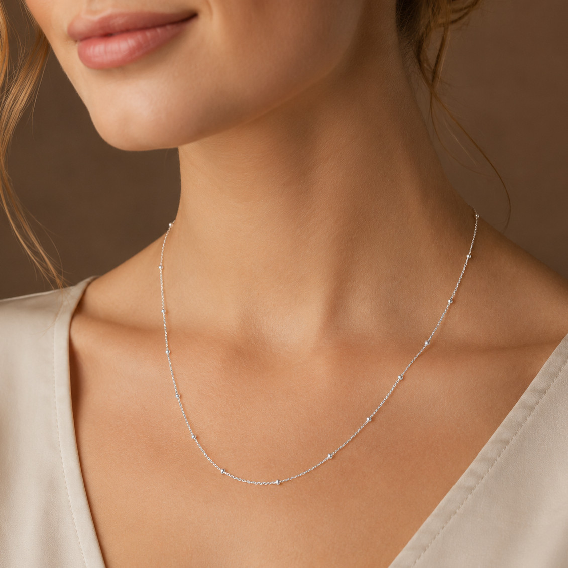 925 Sterling Silver Satellite Chain Necklace – 1.5mm