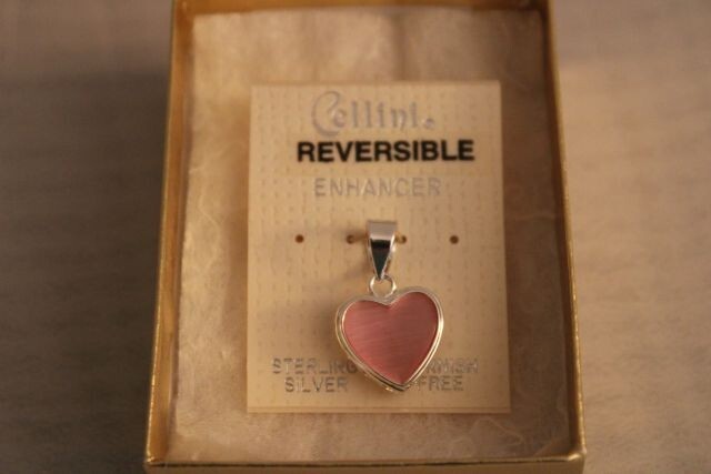Sterling Silver Cellini Reversible Enhancer Heart Pendant – New