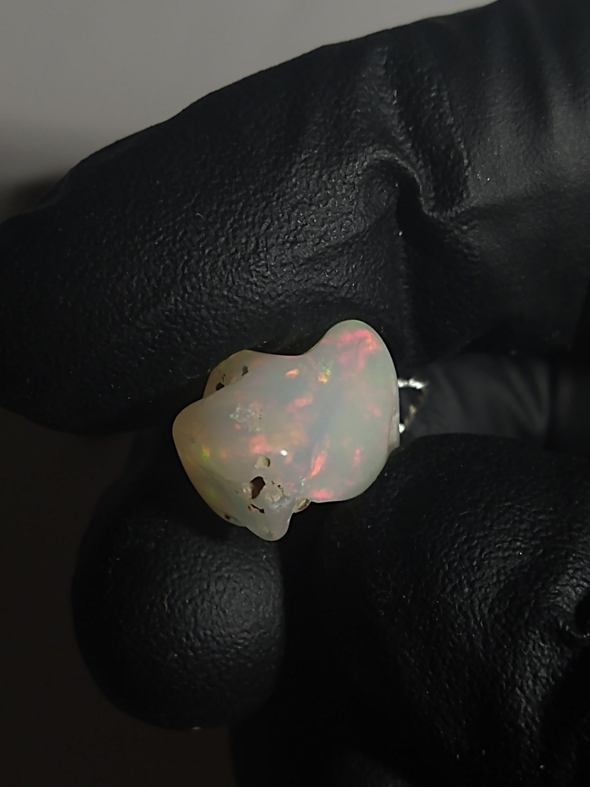 Bigger Opal Pendant Tumble Freeform Sterling Silver