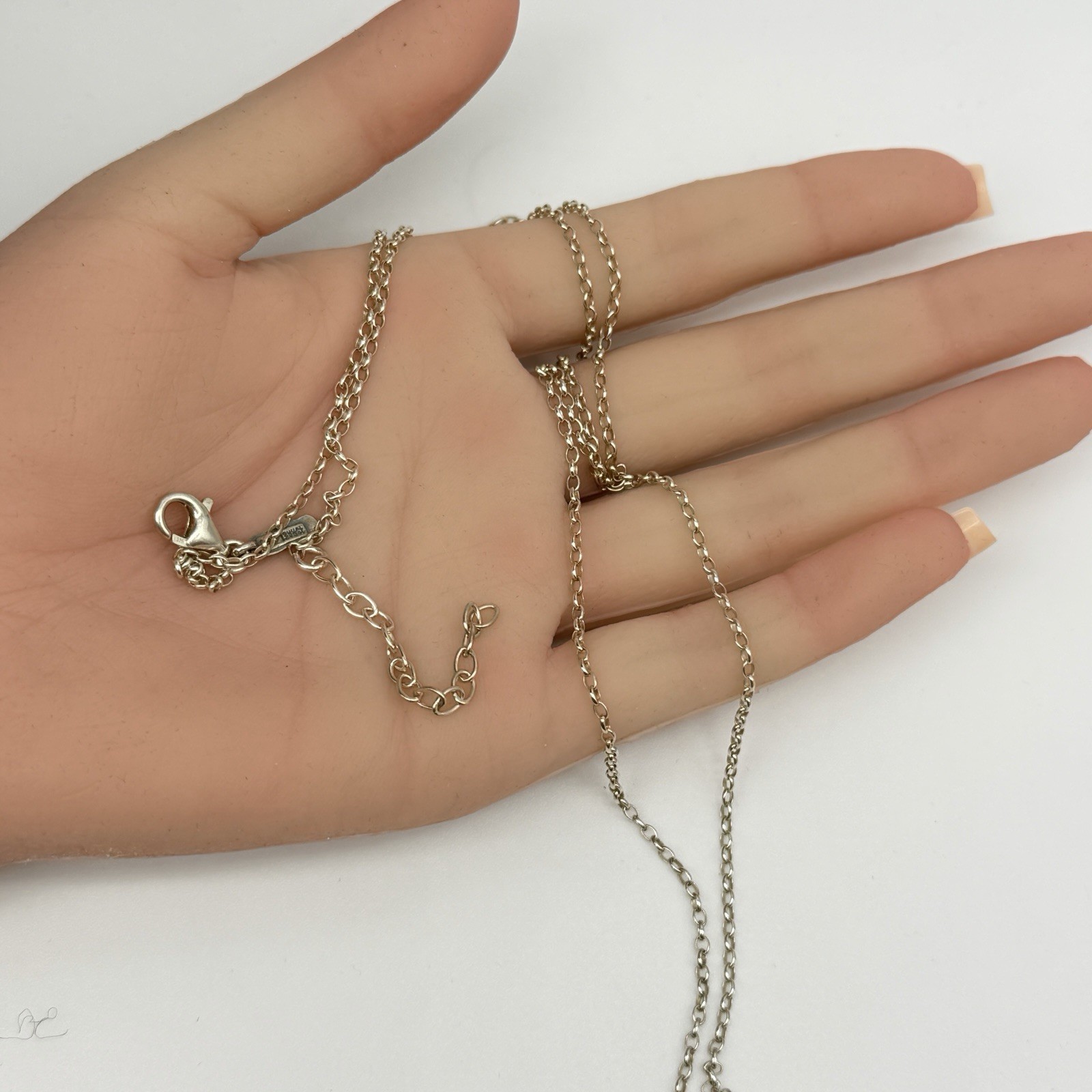 Shablool Didae Sterling 925 Silver Israel 1.5mm Rolo Chain Necklace 30″+2″ Long