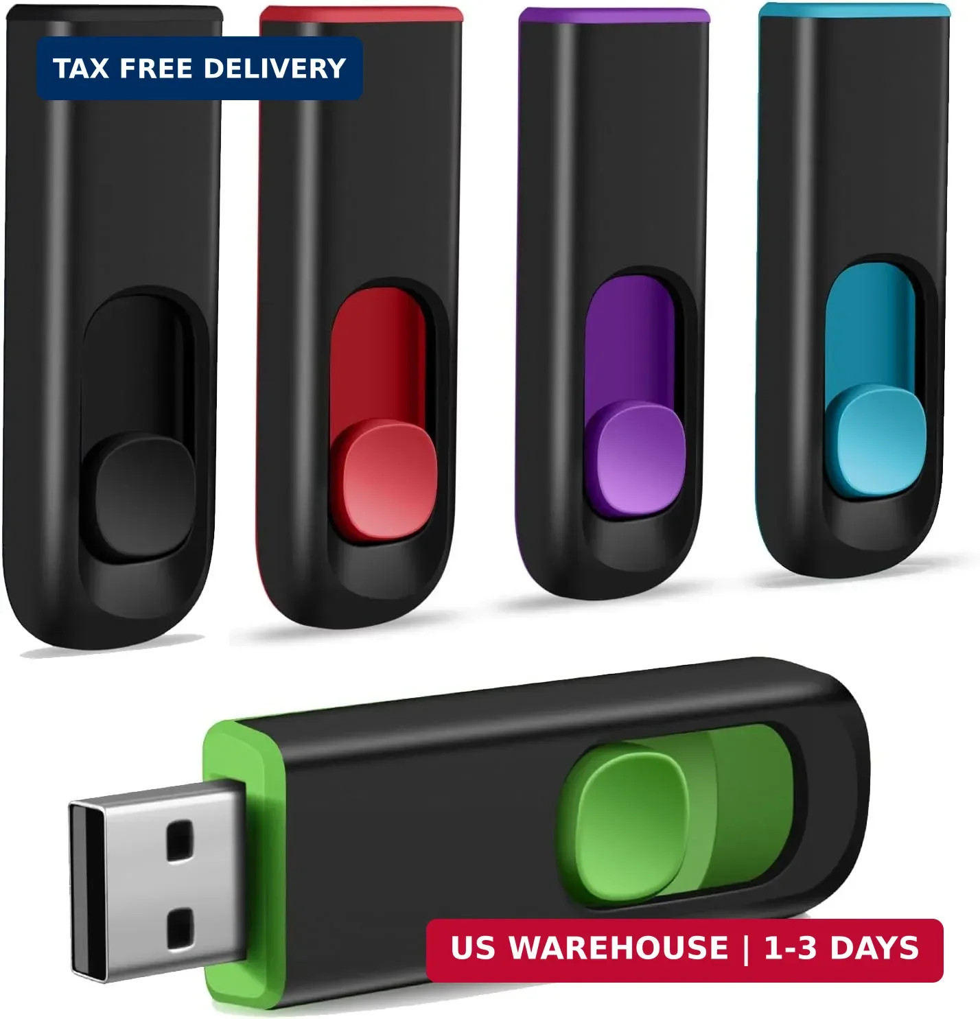 5 Pack 8GB USB Flash Drive, USB 2.0 Memory Stick Thumb Drive Pen Drives Jump Dri