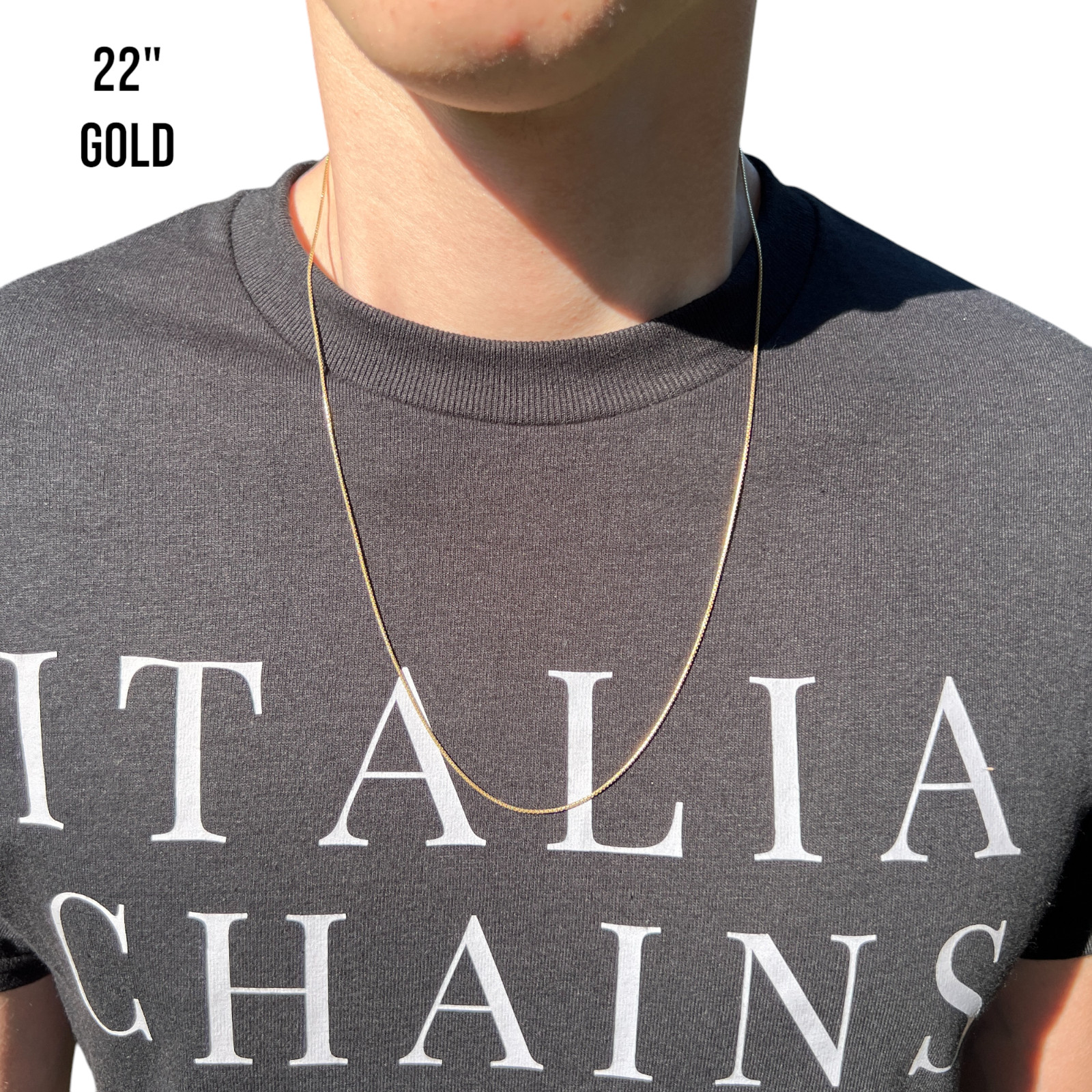 1mm round Box Chain Necklace – Solid 925 Sterling Silver Or 14k Gold Vermeil