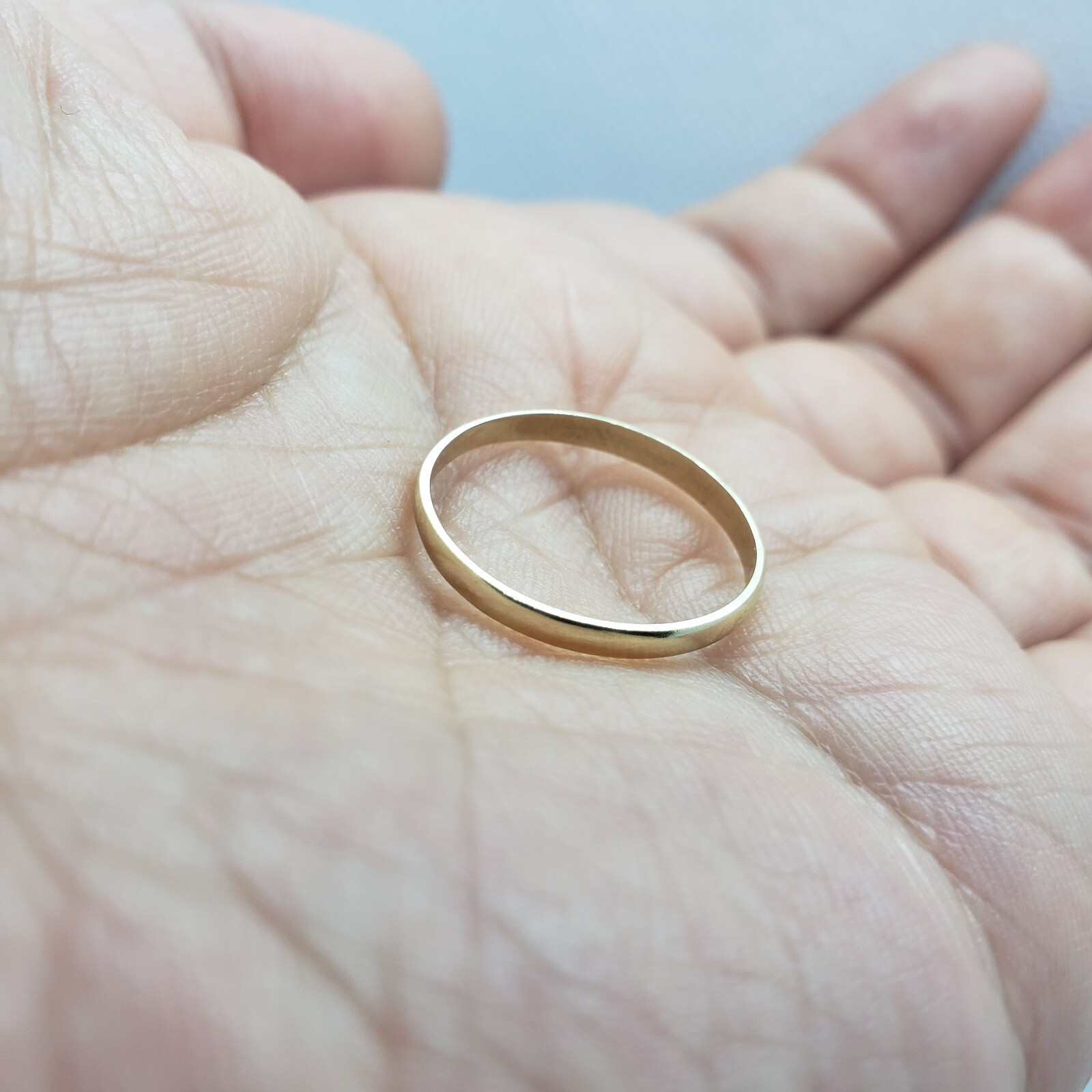 Authentic 10K Solid Yellow Gold Plain Knuckle Band Ring High Quality Sizes 2-7