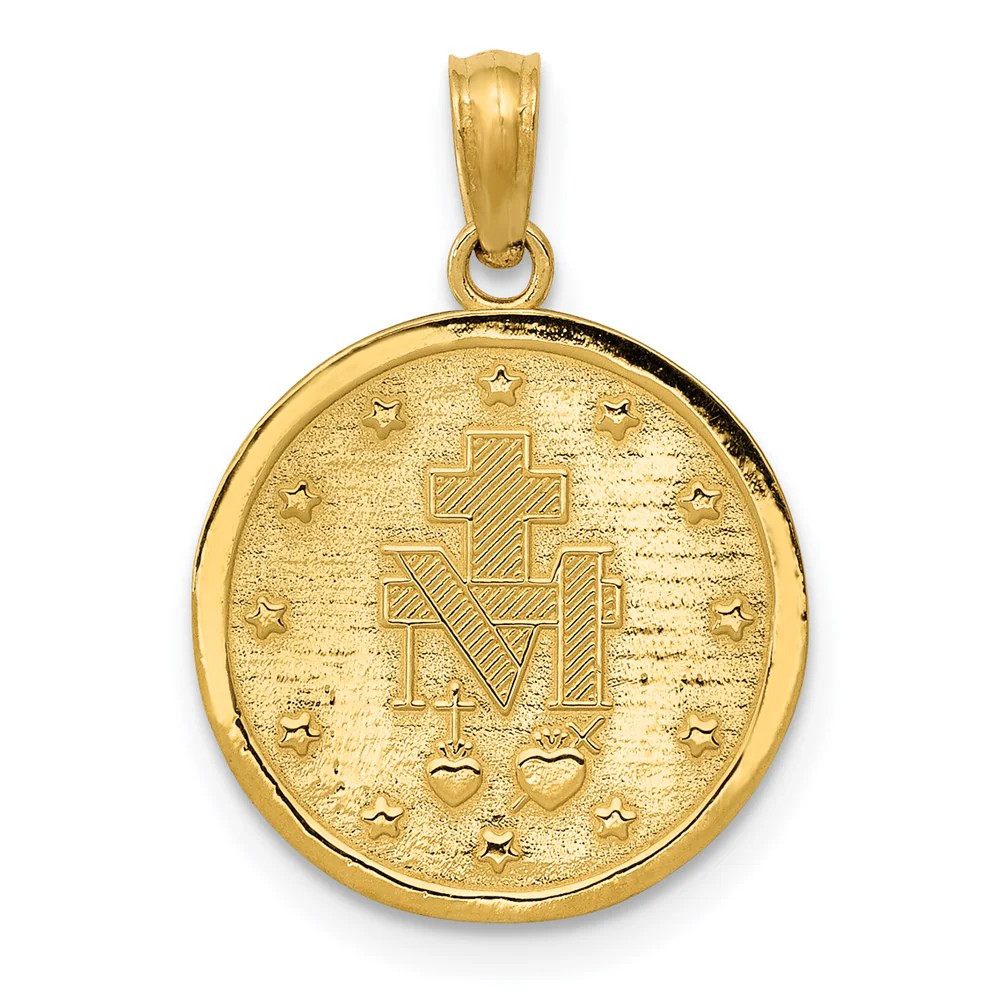 10K / 14K Yellow Gold Miraculous Medal Pendant