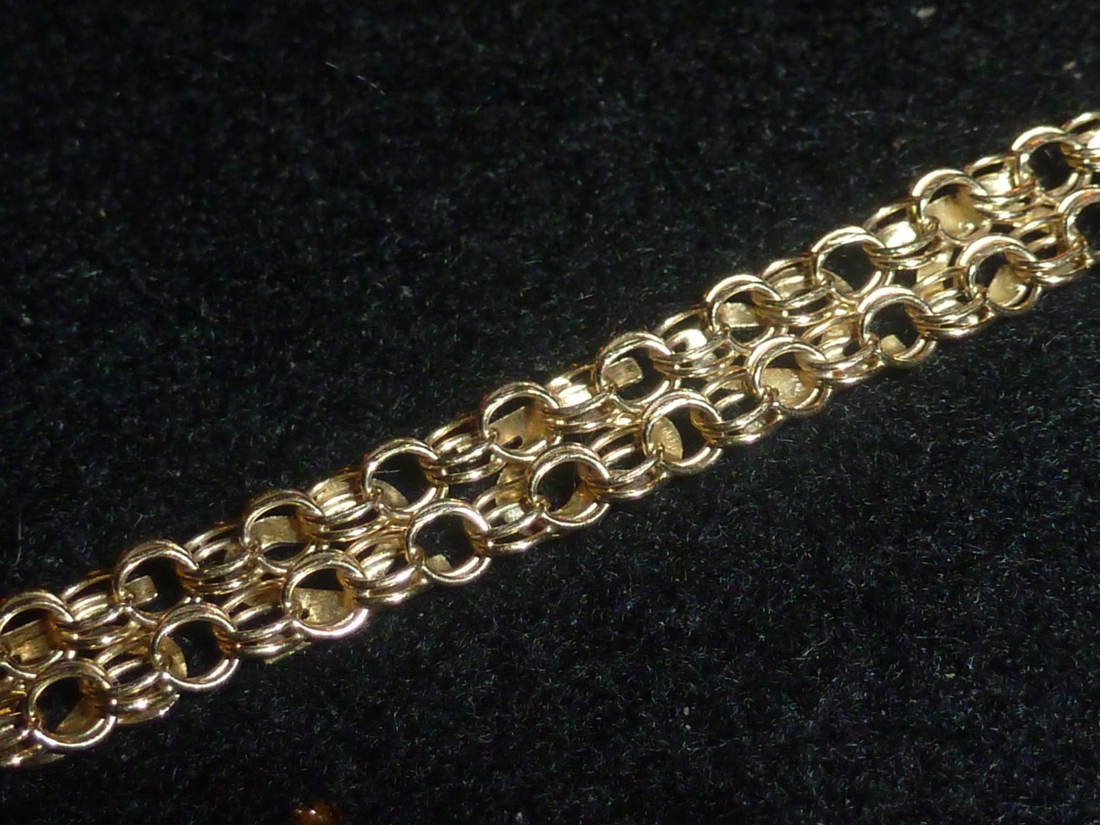 10K SOLID YELLOW GOLD REVERSIBLE FANCY HEARTS/MESH TENNIS BRACELET – 7 “- 4.64 G