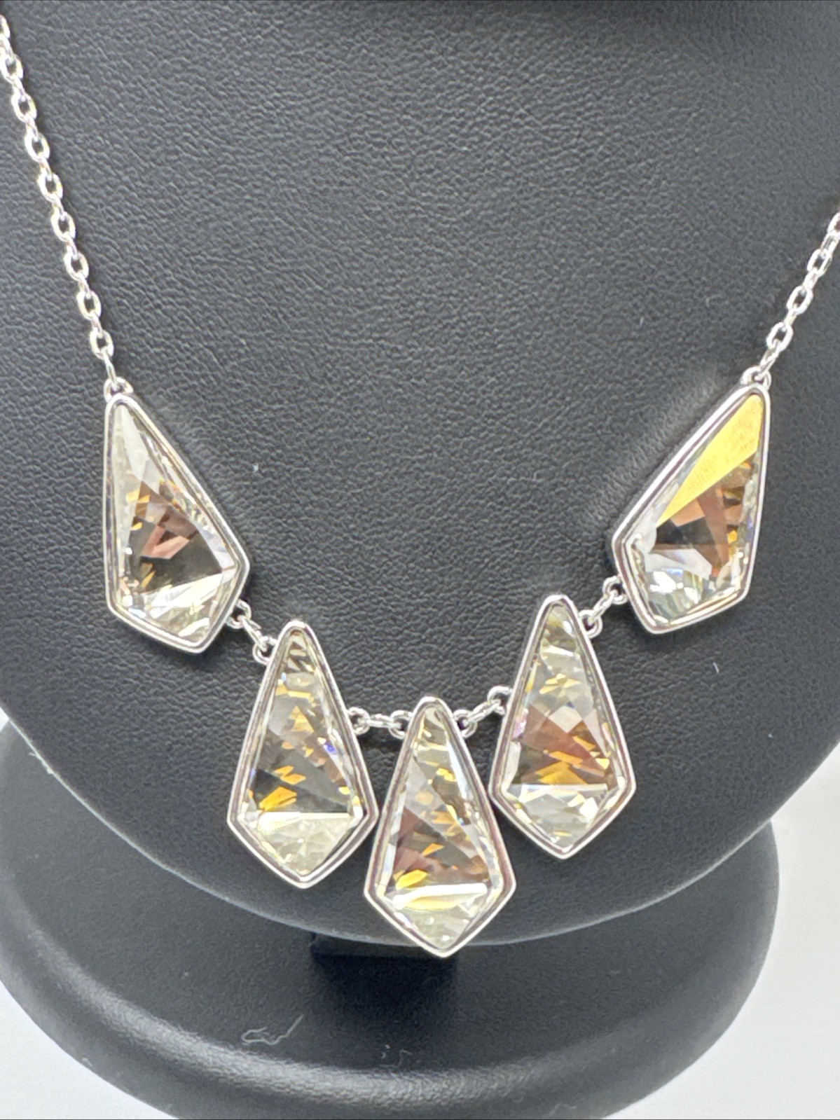 Touchstone Crystal by Swarovski ‘Kite’ Necklace, Silver Shade