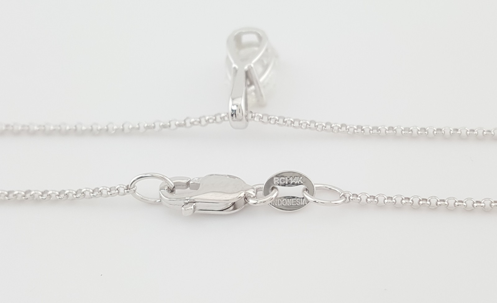 Empress Pear Shape Diamond Solitaire Pendant Necklace 0.72 ct 14K White Gold $4K