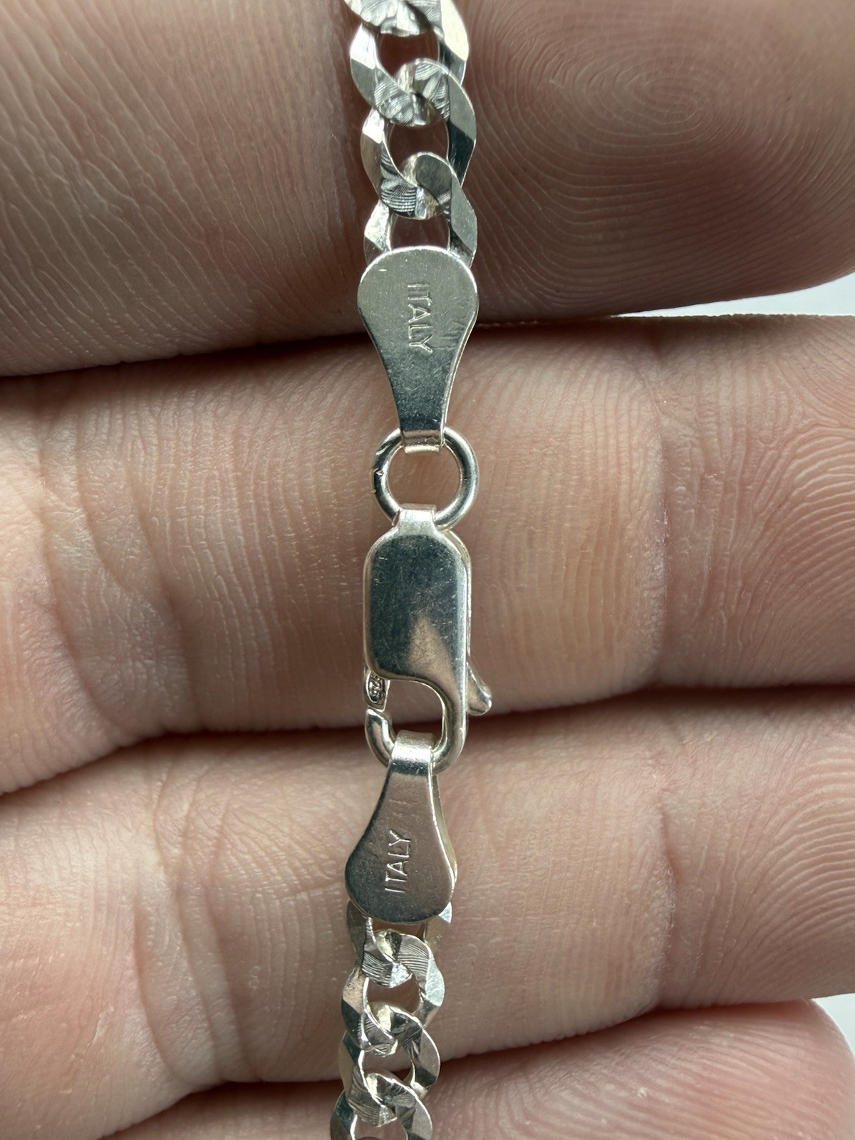 Vintage Solid Sterling Silver Flat Cuban 5mm Link 21.75” Chain Necklace – 12g
