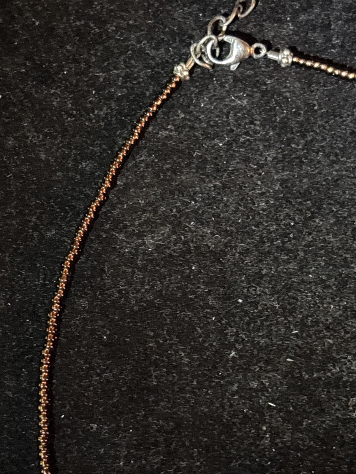 925 Sterling Silver Beaded Necklace Lobster Clasp Up To 17.5”