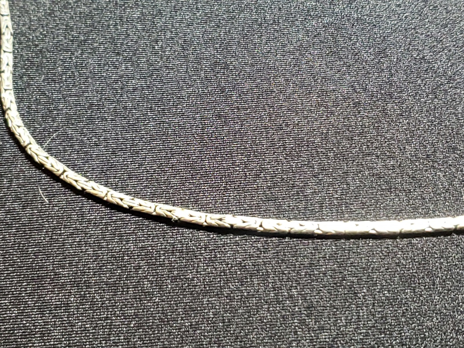 Byzantine Necklace .925 Sterling Silver + 18K Gold Accents – 18″ Length x 2.5mm