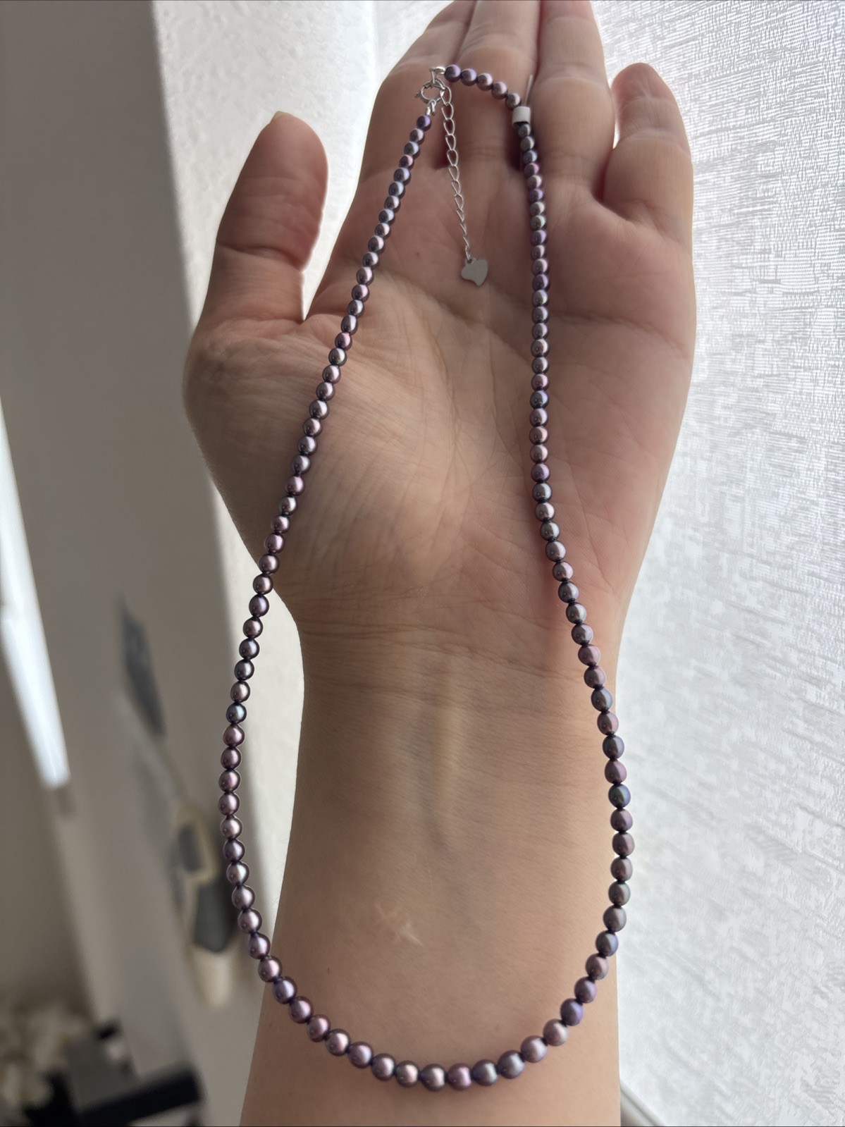 Purple Color Freshwater Pearl Neclace Necklace 16 Inches