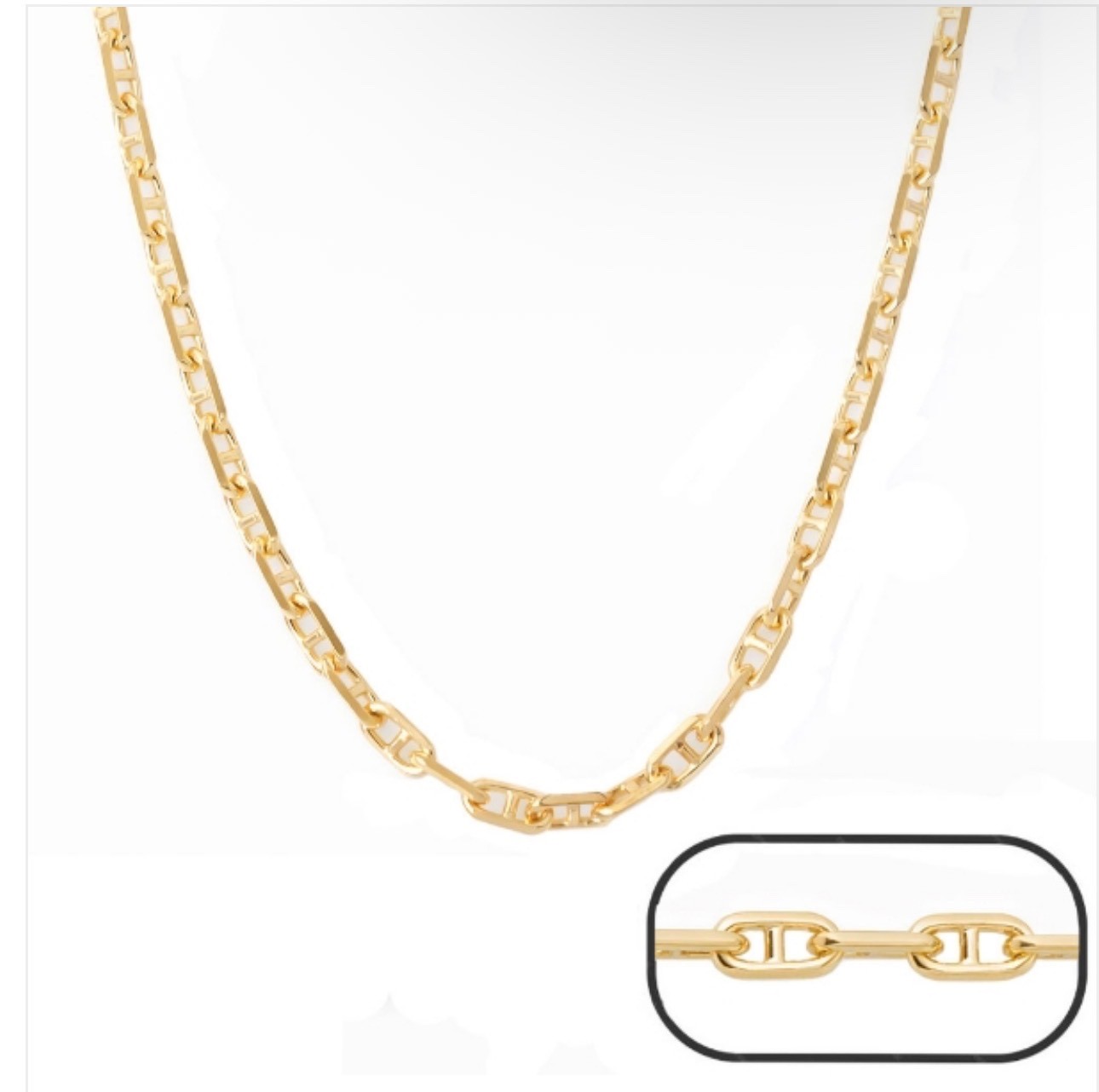 16 INCHES 14K GOLD 2.15MM ANCHOR CHAIN