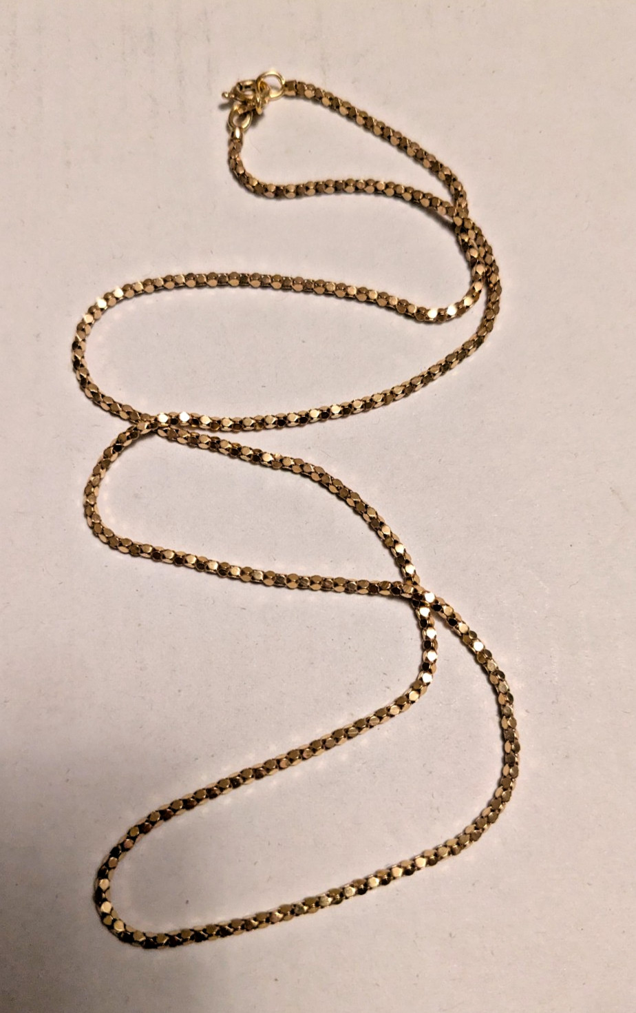 18K SOLID YELLOW GOLD NECKLACE UNO A ERRE 1AR 750 20″ 5 GRAM POPCORN CHAIN ITALY