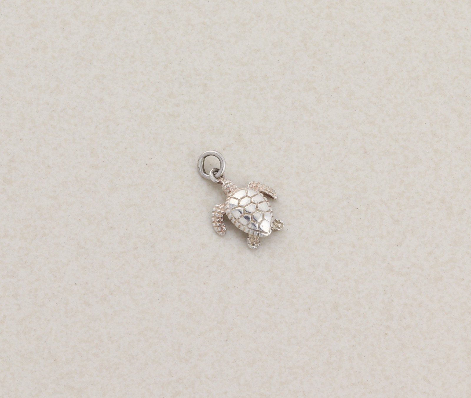 Sterling Silver Turtle Pendant or Charm Small Tiny 3/4″ x 1/2″ inch