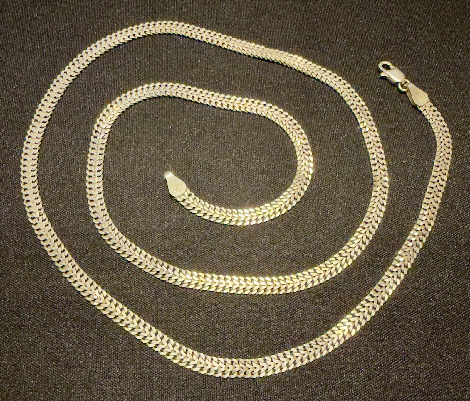 Vtg Milor Italy 925 Sterling Silver Double Link Curb Chain Necklace 24″ 11.21g