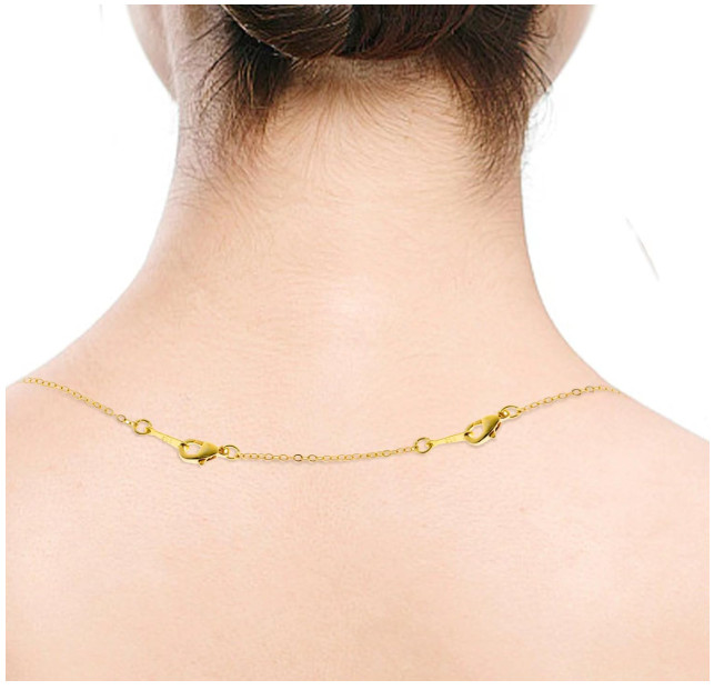 Gold Necklace Extenders 3pcs Chain Extension with Lobster Clasp