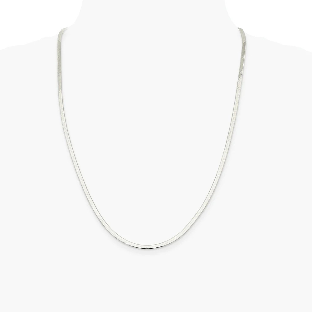 Sterling Silver 3mm Magic Herringbone Chain Necklace 16″-24″