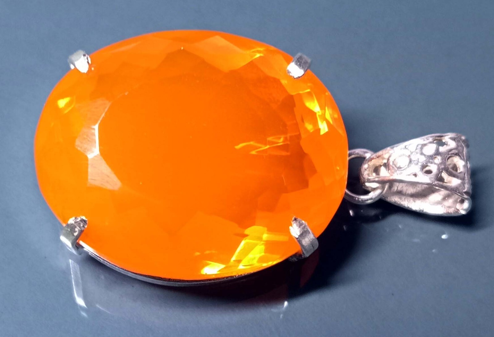 Pendant Oval Cut 93.30 Ct Orange Opal Locket Natural Gemstone Certified PD058
