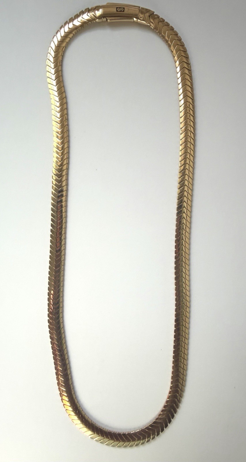 Brand New Authentic 18K Saudi Gold Snake Chain Necklace – 16” (40 cm) 16.60 g