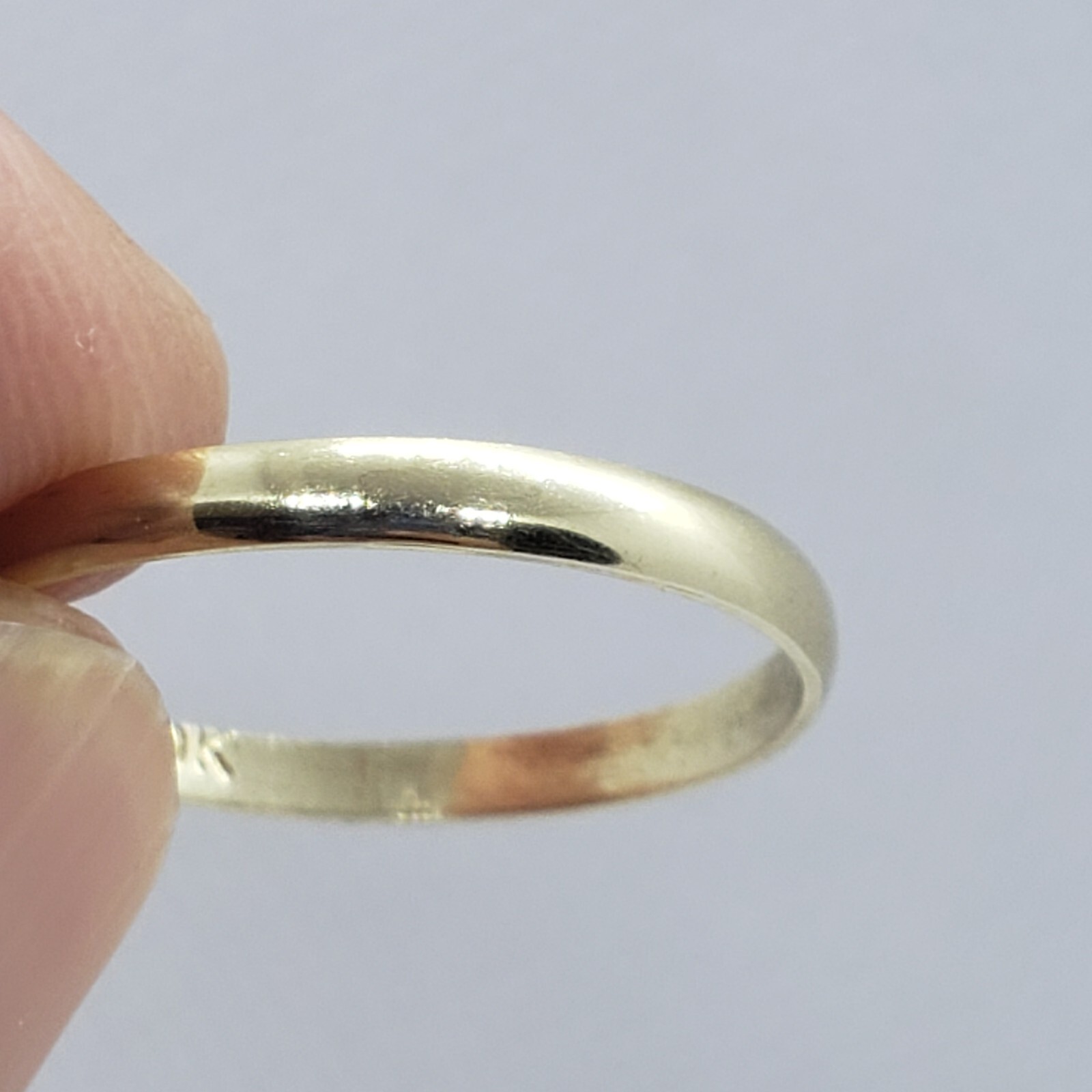 Authentic 10K Solid Yellow Gold Plain Knuckle Band Ring High Quality Sizes 2-7