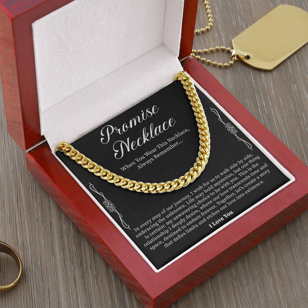 Men’s Promise Necklace – Thoughtful Gift for Boyfriend, Anniversary, or Birthday