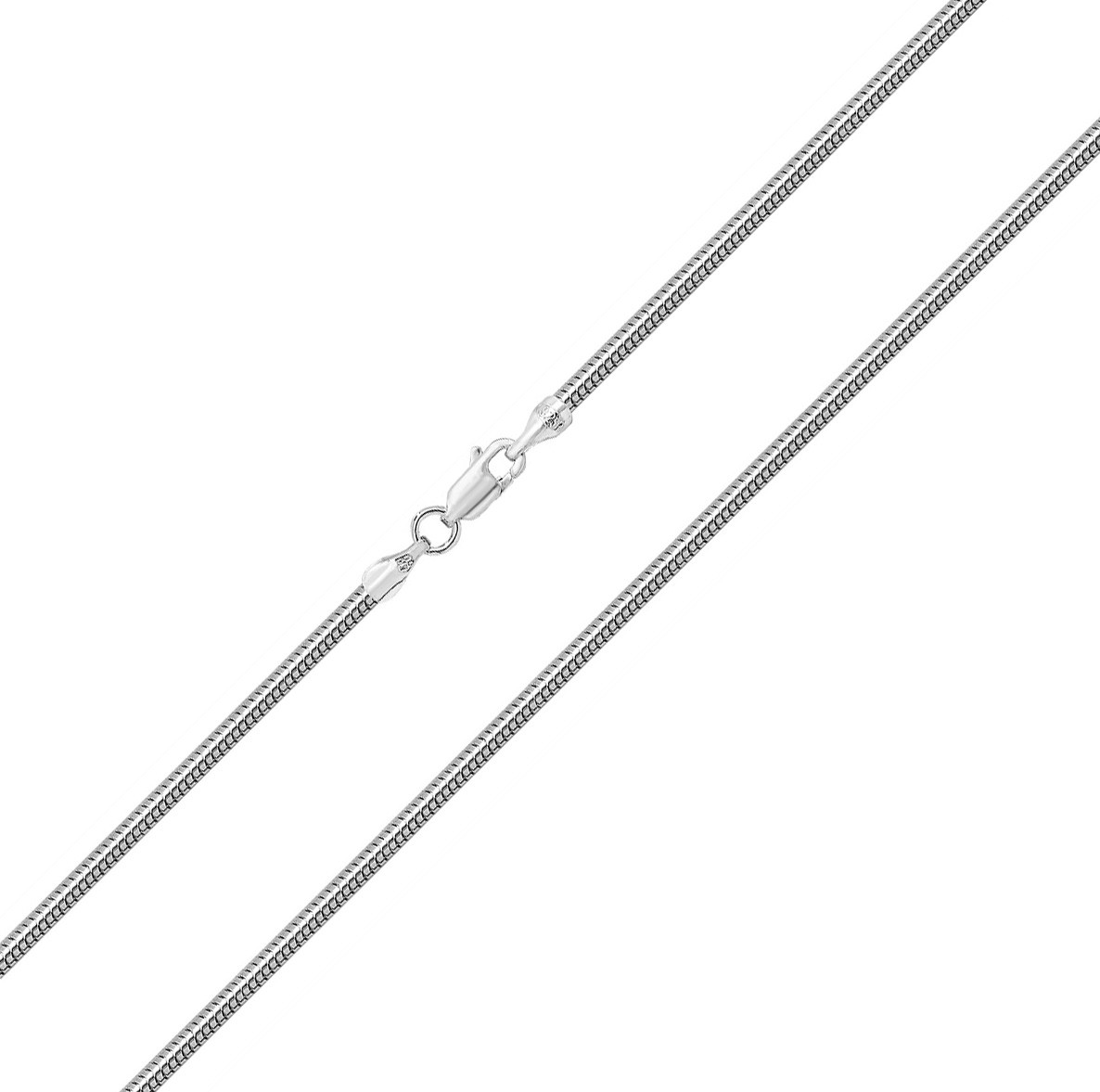 925 Sterling Silver Snake Chain – 16, 18, 20, 22, 24, 26, 28, 30 inch 218677U