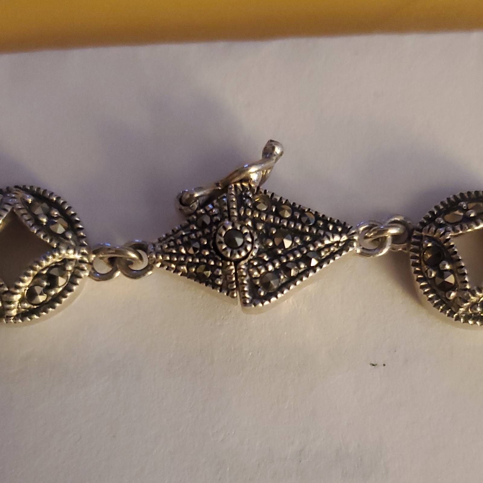 Sterling Silver 925 Link Chain Necklace Lobster Clasp Signed No Stone Silver