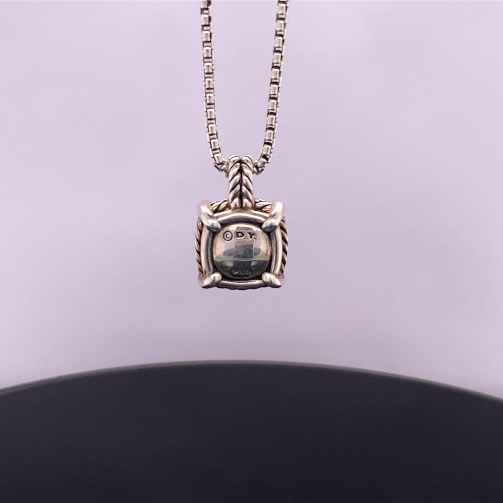 David Yurman Sterling Silver Citrine Chatelaine Diamond Pendant Necklace $1125
