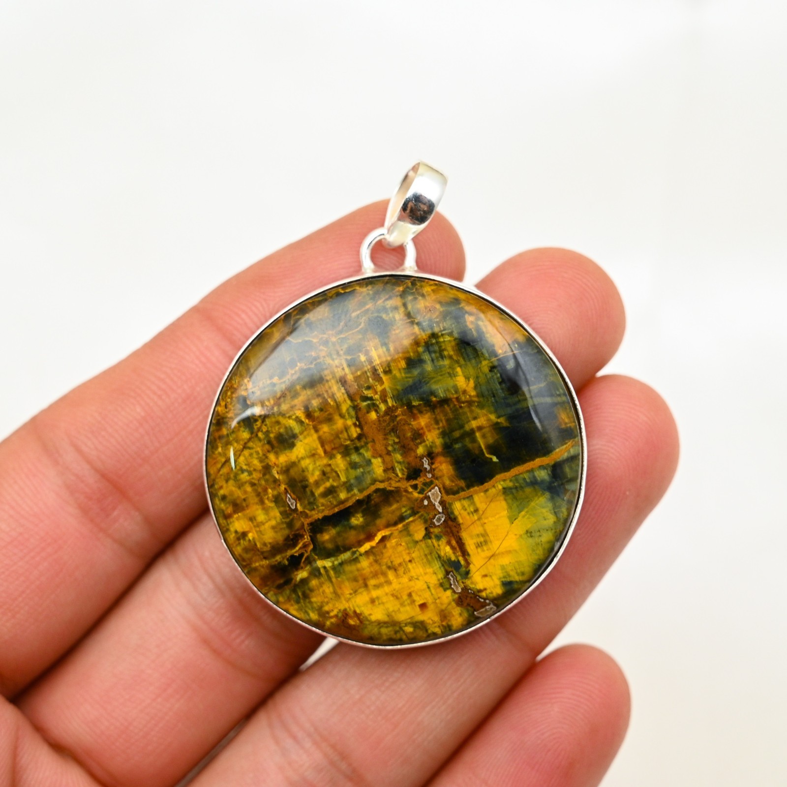 Neelite Gemstone 925 Sterling Silver Handmade Pendant Jewelry Gift For Wife