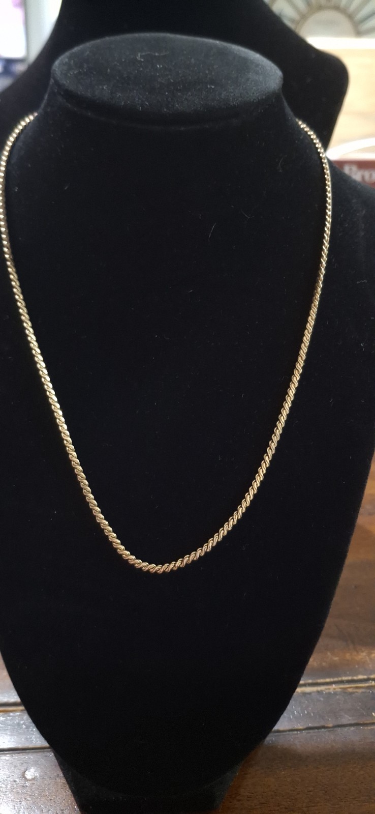 Gold color rope Chain Necklace with Spring Ring Metal No Stone