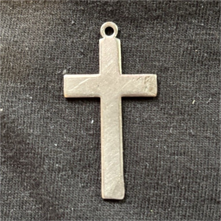 Cross Pendant Charm Religious Style No Stone Plain Metal Jewelry