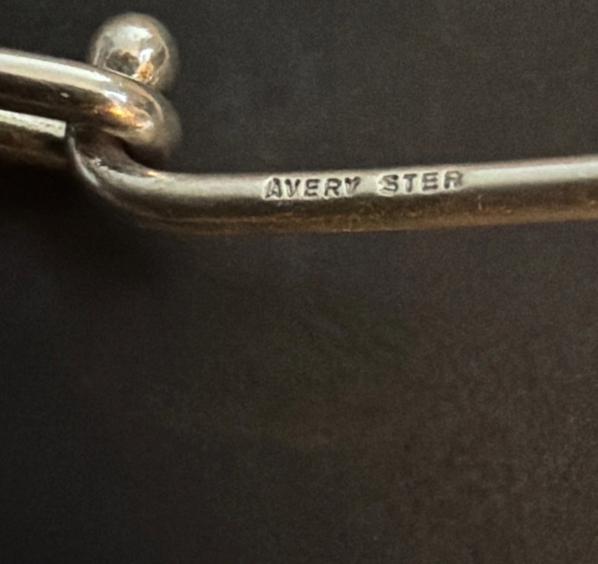 Retired James Avery Floating Star Charm w/sterling silver JA bracelet .925