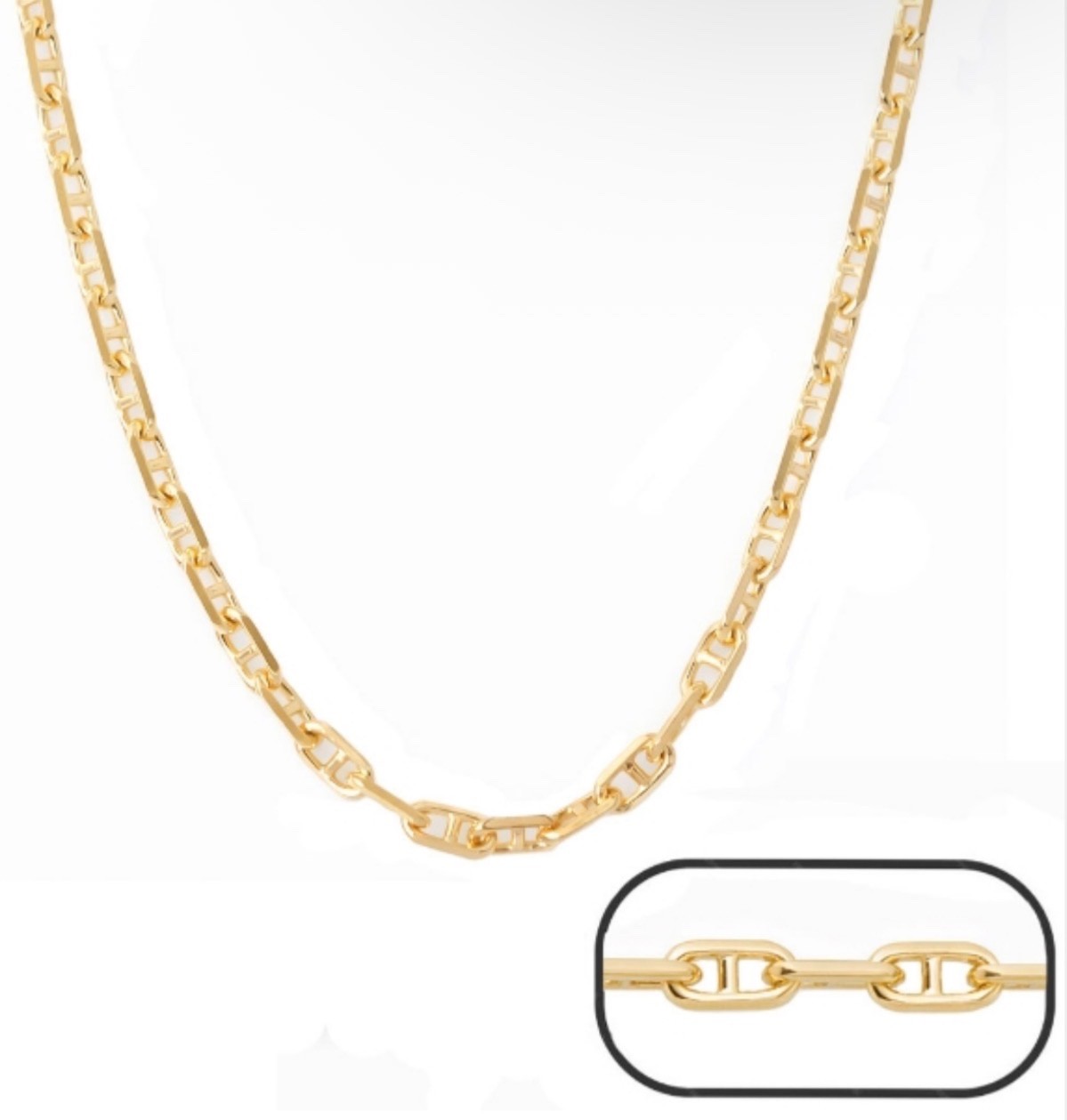 20 INCHES 14K GOLD: 1.65MM ANCHOR CHAIN