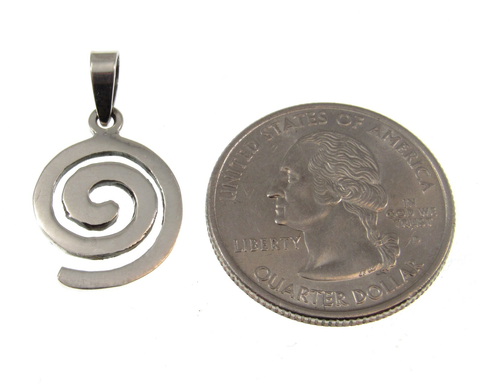 Solid 925 Sterling Silver Celtic Irish Gaelic Swirl/Spiral Knot Charm Pendant