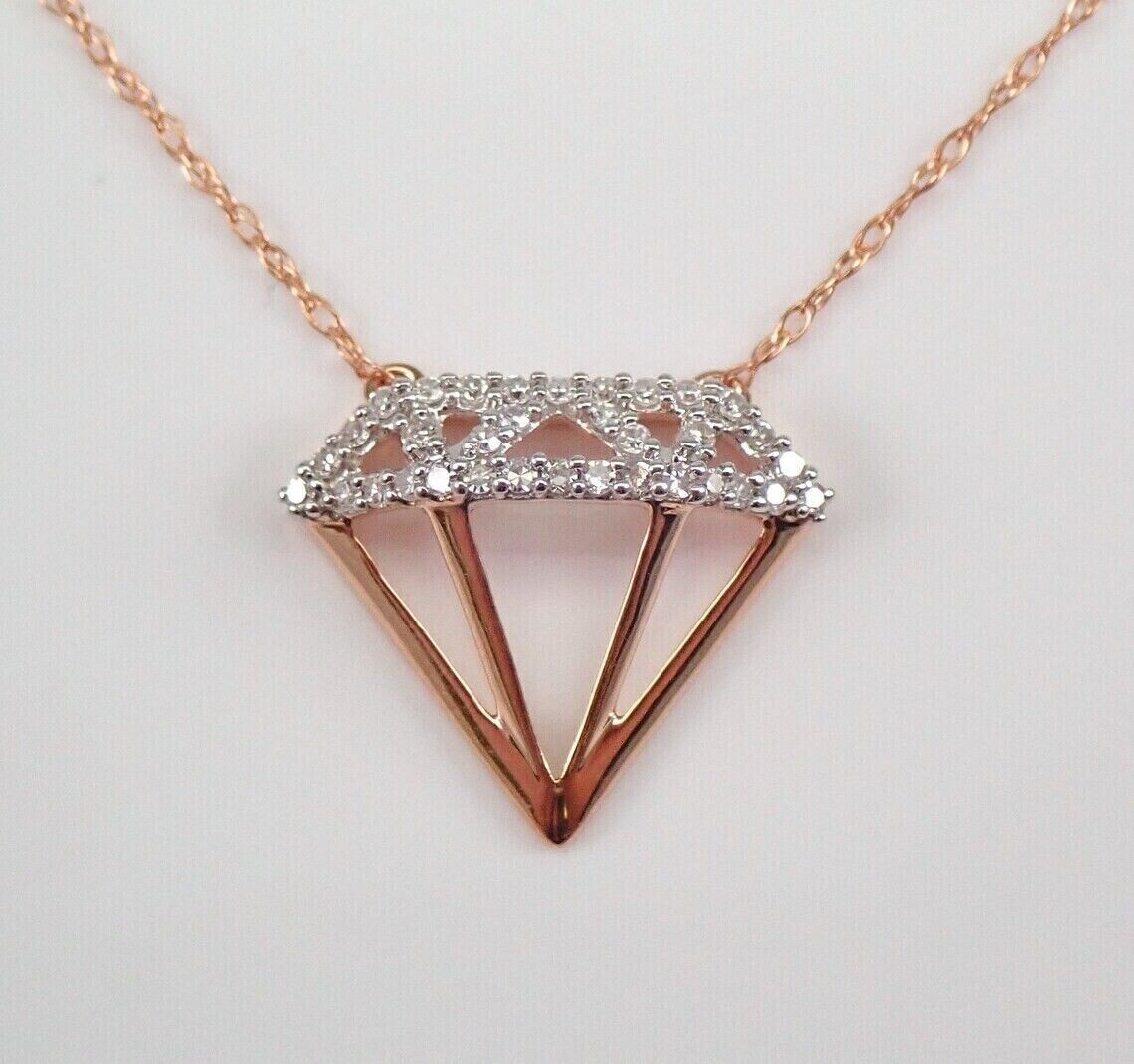 1.12Ct Round Cut Lab Created Diamond Women’s Pendant 14k Rose Gold Plated Silver